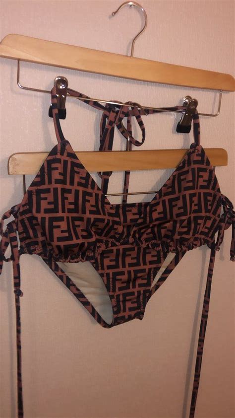 fendi bathing suit etsy|fendi high waisted bikini.